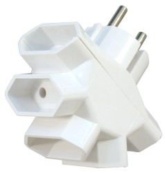 Rozgałeźnik wtyczkowy 5xEuro /zabezp. przeciwprzepięciowe/ biały R-5-Z