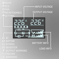Qoltec Zasilacz awaryjny UPS do RACK 1kVA 1000W Power Factor 1.0 LCD EPO USB On-line