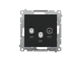 SIMON 55 Gniazdo antenowe SAT-SAT-RTV czarny mat TASK2.01/149 KONTAKT SIMON