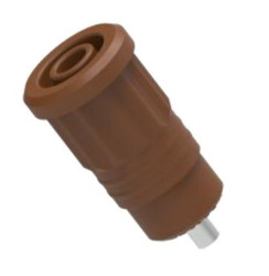 Gniazdo bananowe Żeński Wciskana Brązowy 25A Electro PJP rozmiar 4 mm