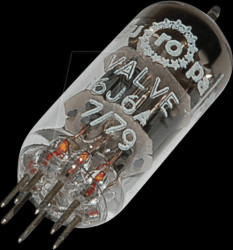 ECC91 Electron tube, double triode, miniature, 7-pin, 6.3 V