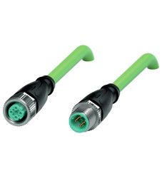 Pepperl+Fuchs 70133714 Złącze konfekcjonowane czujnika/aktuatora V1D-G-GN3M-PUR-E1S-V1D-G, piny: 4, 4, 3 m, 1 szt.