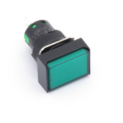 Przycisk panelowy prostokątny monostabilny 16x22mm zielony