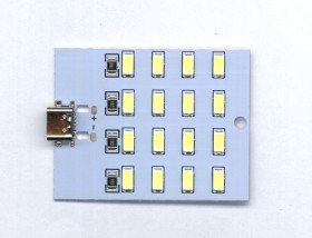 MINIATUROWA LAMPKA USB-C 16 LED SUPERJASNA (LEDUSB-PL16)