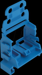 221-549/000-006 Mounting carrier for mounting rail, 10-conductor, blue