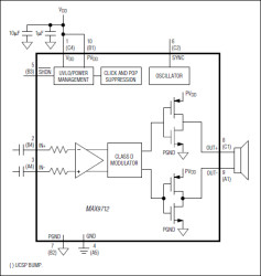 500mW, Low EMI, Filterless, Class D Audio Amplifier