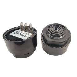 Buzzer 12V 43x33mm 80dB ciągły/pulsujący 3-pin montaż do obudowy / 011964