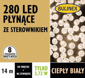Lampki Bulinex 280led białe ciepłe 14,00 m sznur