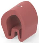 PVC cable maker, imprint &quot;1&quot;, (L) 6 mm, max. bundle Ø 8.9 mm, brown, EC1394-000