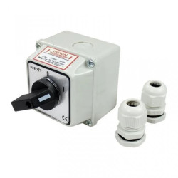 Łącznik krzywkowy w małej, kompaktowej obudowie IP65 hermetyczny 16A 0-1 4P ŁK16-01-4P-OB1 04247