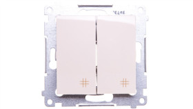 Simon 54 Łącznik Krzyżowy Podwójny 10Ax 250V, Szybkozłącza, Krem Dw7/2.01/41