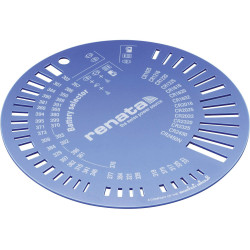 Renata ZW9801 Selector Button Cell Size Chart Labelled with Eyelet