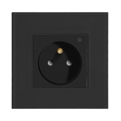 Gniazdo podtynkowe pojedyncze Tuya Smart Wi-Fi, czarne,OR-SH-17205/B