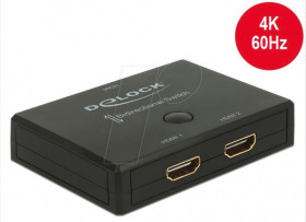 18749 Delock HDMI 2 - 1 Switch bidirectional 4K 60 Hz