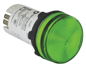 Kontrolka 230 → 240V ac Zielony Schneider Electric średnica wycięcia 22mm Montaż panelowy Śruba