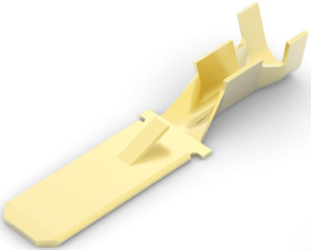 Uninsulated flat plug sleeve, 6.35 x 0.81 mm, 0.82 to 2.08 mm², AWG 18 to 14, brass, 42098-1