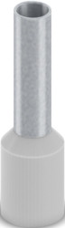 Insulated wire end ferrule, 4.0 mm², 17 mm/10 mm long, DIN 46228-4, UL 486F-E, gray, 2100245