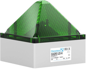 Sygnalizator świetlny Pfannenberg QUADRO LED HI DC GN zielony Flesz, światło migające, światło ciągłe 24 V/DC