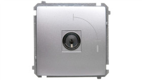 Simon Basic Łącznik Jednobiegunowy Z Kluczem 2 Pozycyjny 0-I 1Z Srebrny Mat...