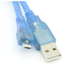30cm USB A to MicroUSB Cable, Blue