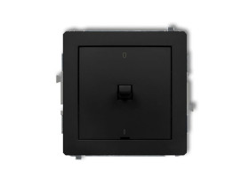 DECO Wyłącznik 2-biegunowy w stylu amerykańskim czarny mat 12DWPUS-9 KARLIK