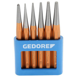 Gedore 8753680 Punch Set in PVC holder, 6 pieces