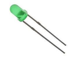 LED 3mm Green (diffused) 40mcd, 50°
