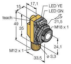 Przycisk refleksyjny, ultradźwękowy Turck 3073151 1 szt.
