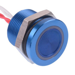 PBAR91F1000W2A APEM Red/Green illuminated Latching 19mm Piezo Switch Prewired IP68