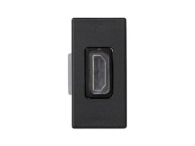 SIMON CONNECT Płytka K45/2 adapter HDMI-HDMI 22,5x45mm + wkład szary grafit K129B/14 KONTAKT SIMON