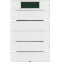 BERKER K.1 Przycisk pięciokrotny z regulacją temperatury i wyświetlaczem do ramki biały i krem 75665770 HAGER