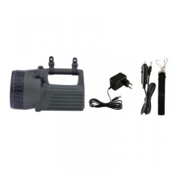 Latarka akumulatorowa LED 10W 380lm AGM 4V/4Ah /zasilacz + ładowarka samochodowa/ P2307