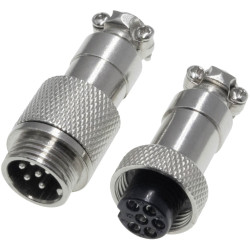 Pollin 453550 DIN Connector Set Plug &amp; Socket 6 Pins 1 Set