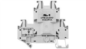 Złączka Szynowa Elementów Kontrolnych 2-Piętrowa 4-Przewodowa 2,5Mm2 Szara...