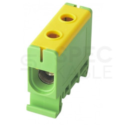 Listwa zaciskowa AL/CU 1x4-50mm2 160A żółto-zielona na szynę DIN TH35