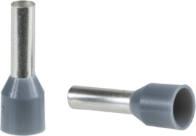 Insulated wire end ferrule, 4.0 mm², 17 mm long, DIN 46228-4, gray, DZ5CE042D