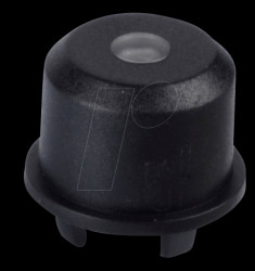 1ES091 1ES cap for Multimec 5 - Ø 9.6 mm, black, transparent lens