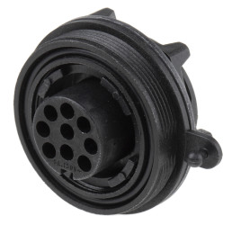 Złącze wielostykowe przemysłowe 9-pinowe, panelowe Gniazdo Bulgin