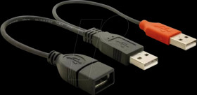 65306 Y cable 2 x USB 2.0 Type-A male > 1 x USB 2.0 Type-A female 20 c