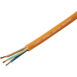 TRU COMPONENTS TC-13537004 Rubber flexible cable orange H07RN-F 3G2.5 mm²/metre