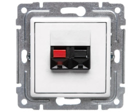 VENA Gniazdo głośnikowe pojedyncze białe 510472