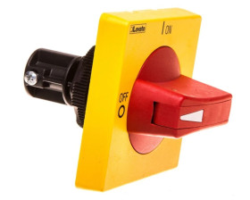 Napęd ręczny do przełączników żółto/czerwony zamknięcie na kłódkę UL508A GAX64