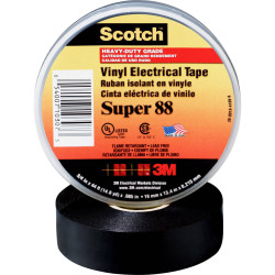 Scotch SUPER88-19X20-B Electrical Tape 19mm x 20m UV-resistant PVC film