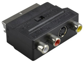 SCART EURO / 3x RCA - S-VIDEO S-18 SVHS Adapter