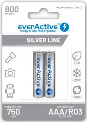 2 x akumulatorki everActive R03/AAA Ni-MH 800 mAh ready to use