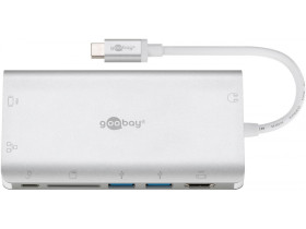 Adapter multiport HUB USB-C / USB-C + HDMI+ 2x USB 3.0 + CR + C +...