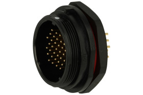 Wtyk; SP2912/P35-1N; 35 torów; proste; lutowany; 0,75mm2; SP29; na panel; 30mm; skręcane; nylon66; czarny; IP68; 5A; 400V; Weipu