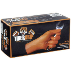 Kunzer TIGER GRIP L Disposable Gloves Nitrile High Visibility, Size L