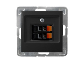 IMPRESJA Gniazdo głośnikowe podwójne czarny metalik GG-2Y/m/33 OSPEL