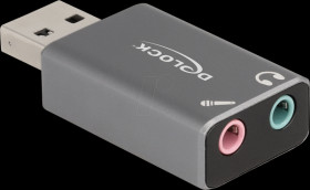 66633 Audio adapter USB-A - 2x 3.5 mm jack socket